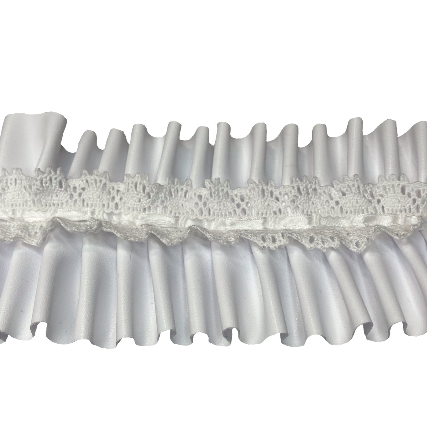 Frills Faux Leather Headdress