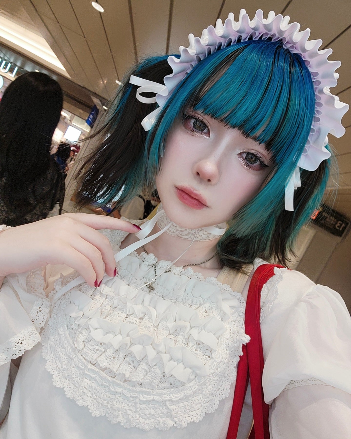 Frills Faux Leather Headdress