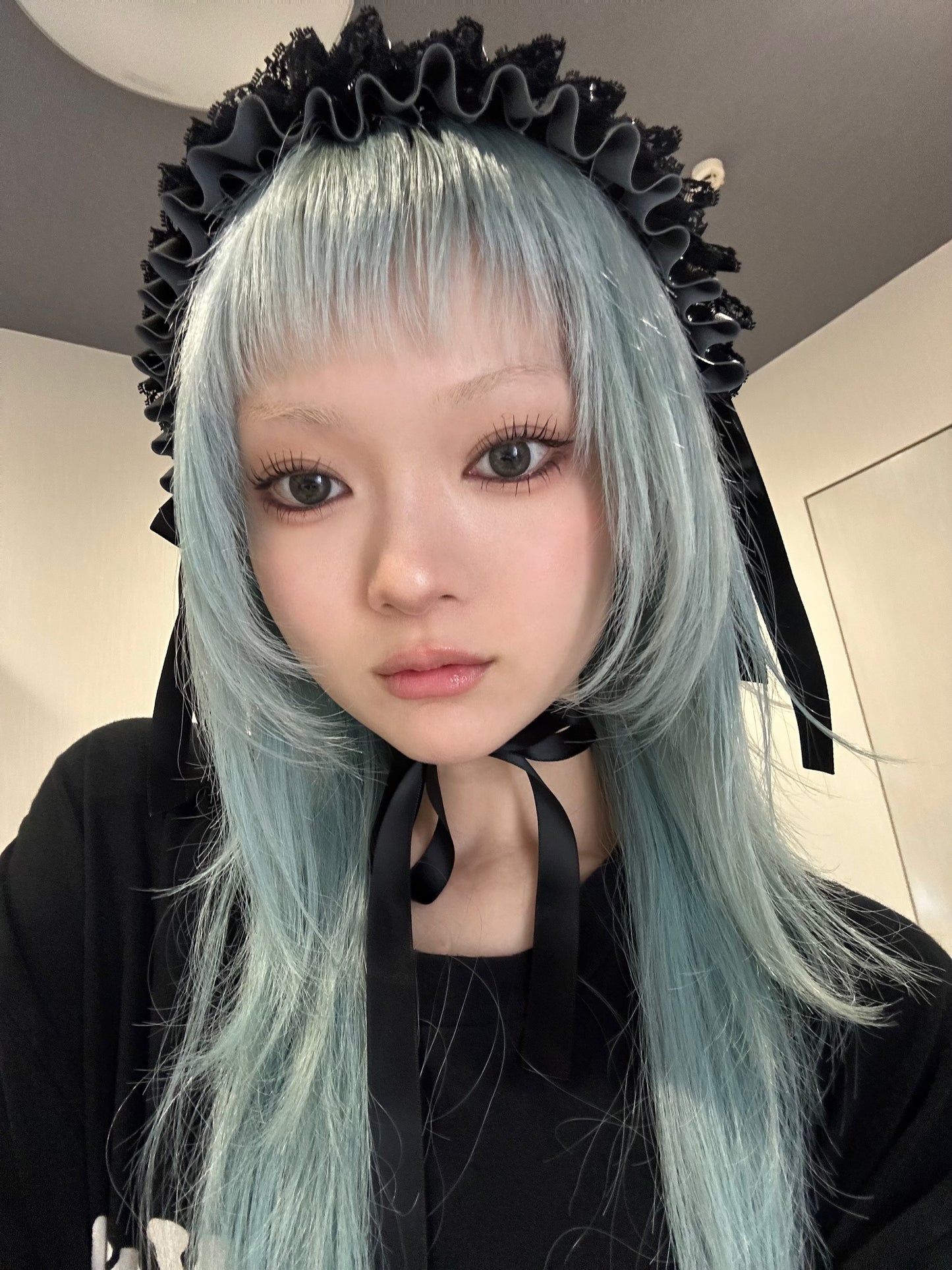 Frills Faux Leather Headdress