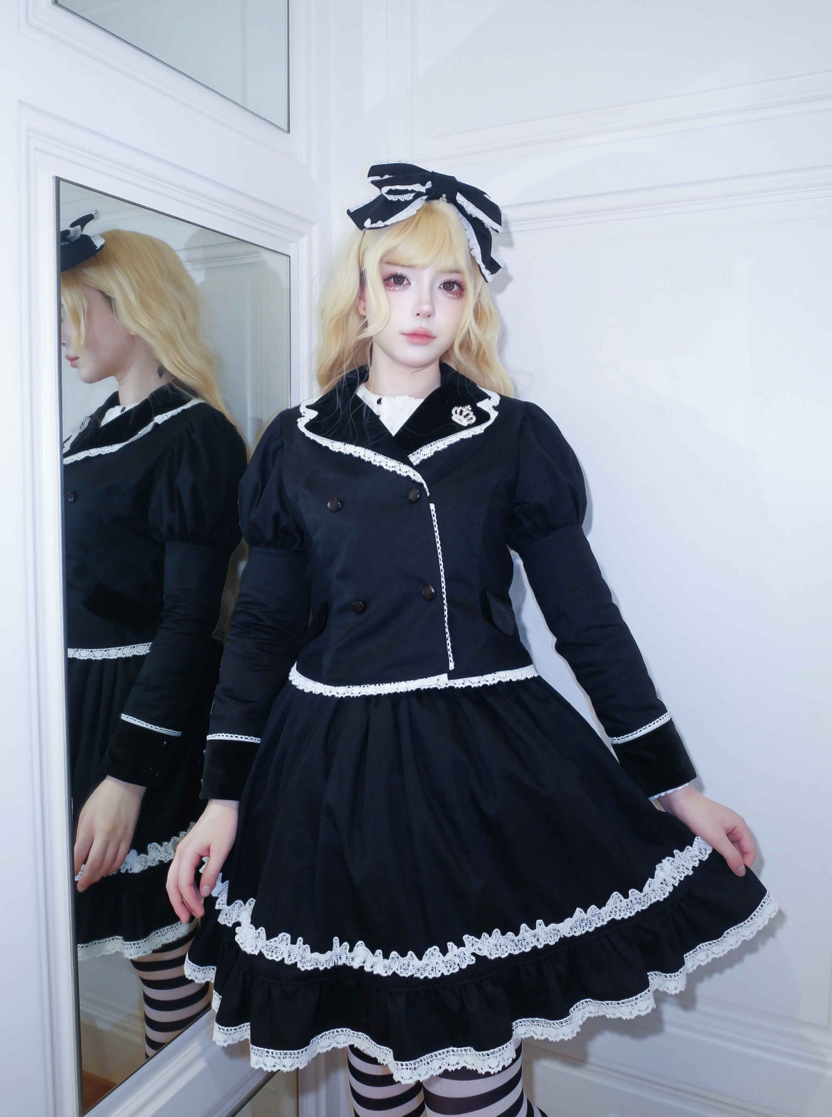 Pinstripe Alice Skirt