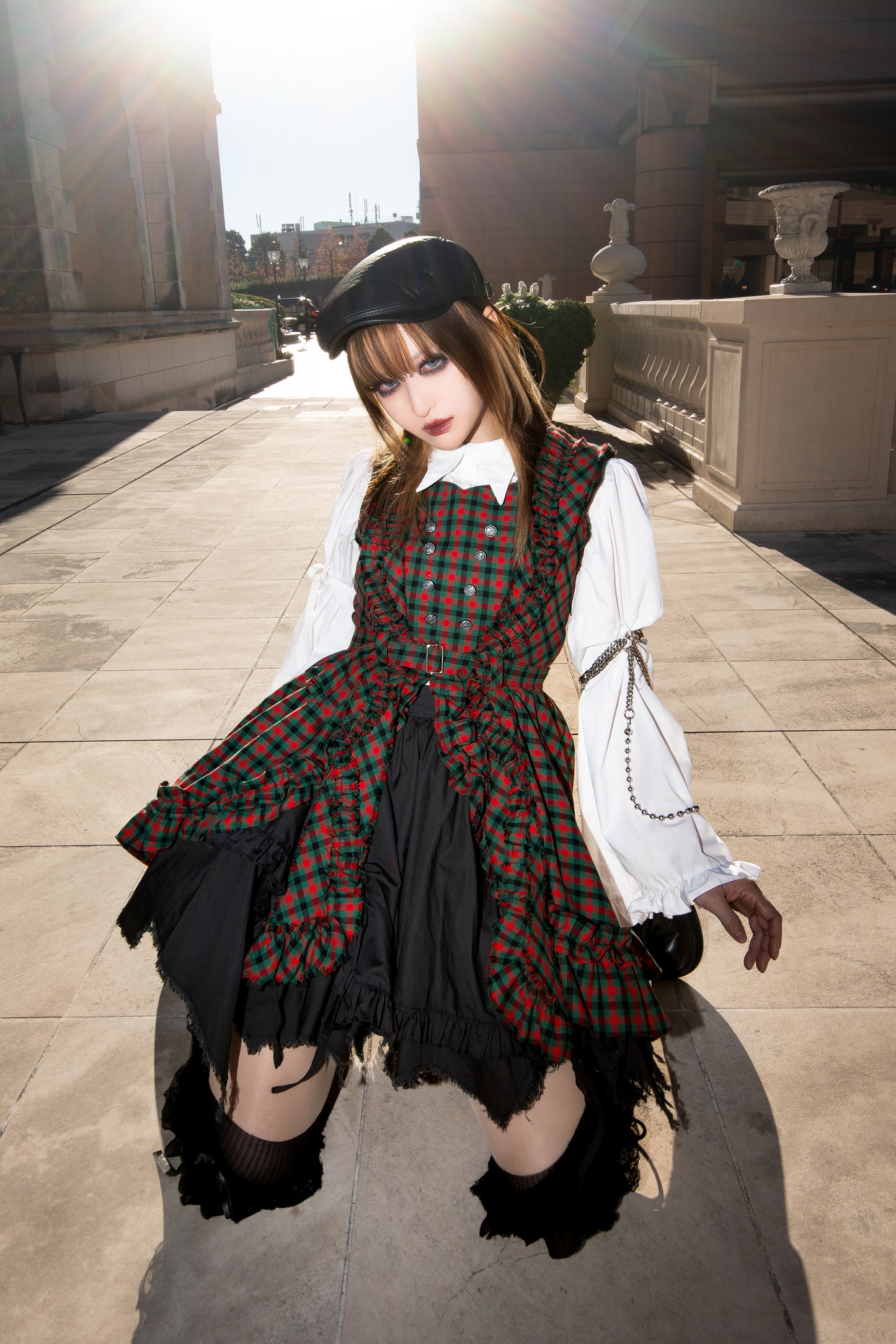 Dress -"Morpho check Lolita"